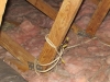 Unused wiring in an attic